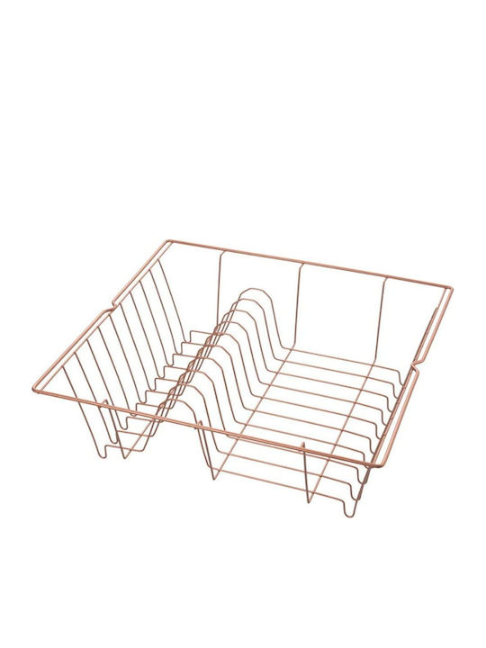 Metaltex Lipsia Copper Στραγγιστήρι Γούρνας Μεταλλικό Ροζ 36x33x12cm