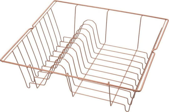 Metaltex Lipsia Copper Στραγγιστήρι Γούρνας Μεταλλικό Ροζ 36x33x12cm