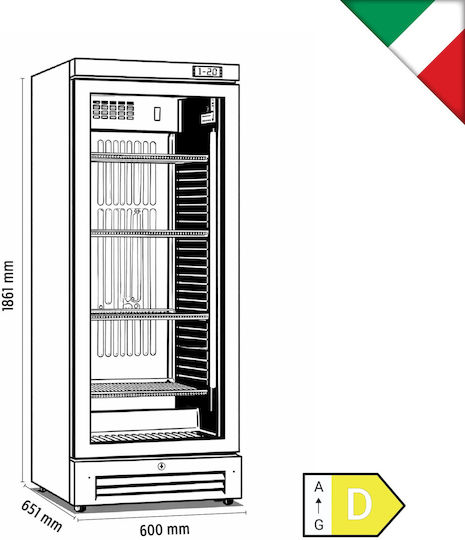 Klimaitalia Getränkekühlschrank 360lt ICOOL 402G SZ Schwarz