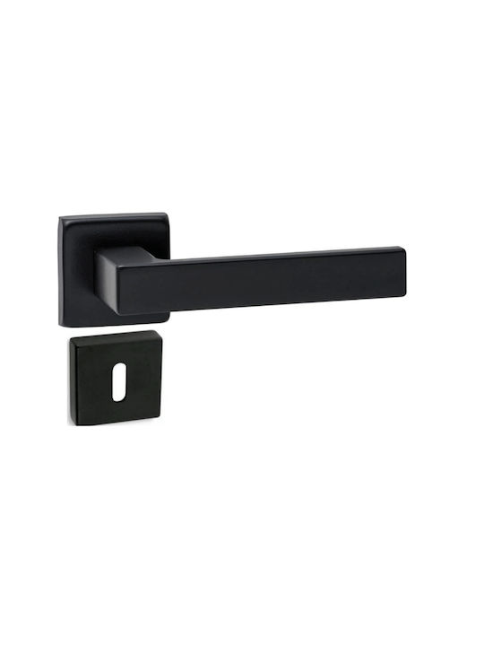 Cebi Middle Door Lever With Rosette Zera Pair With Mouthpiece Black
