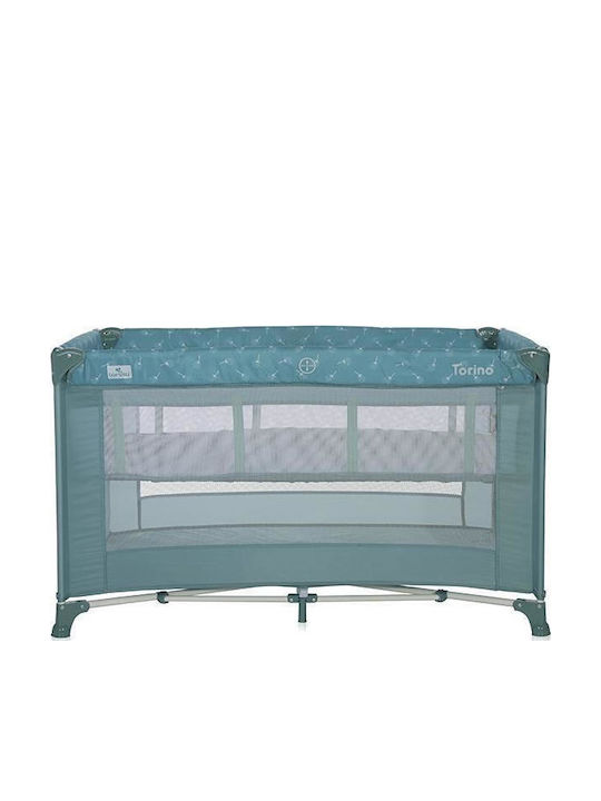 Lorelli Torino Παρκοκρέβατο 2 Επιπέδων με Στρώμα Arctic Floral 127x68cm