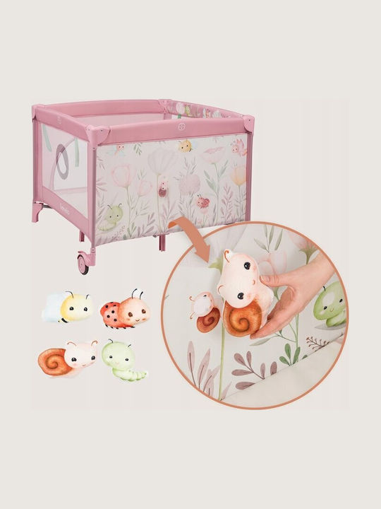 Lionelo Loc de Joacă cu Saltea Roz 100x100cm