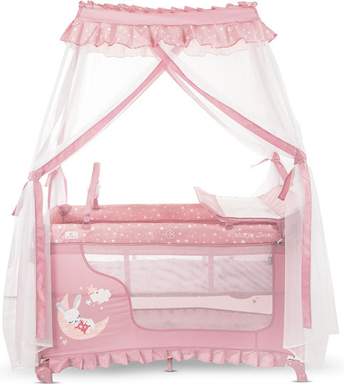 Lorelli Magic Sleep Laufstall 2 Ebenen mit Matratze Rosa