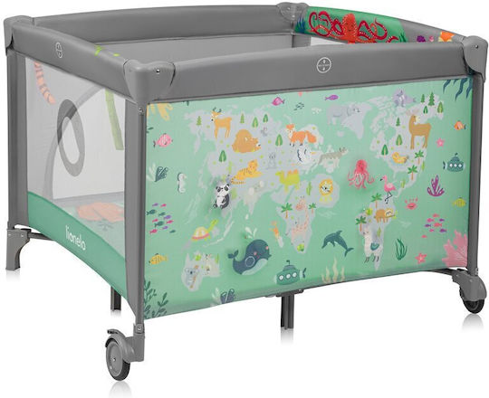 Lionelo Mille Plus Playpen With Mattress Gray 100x100cm