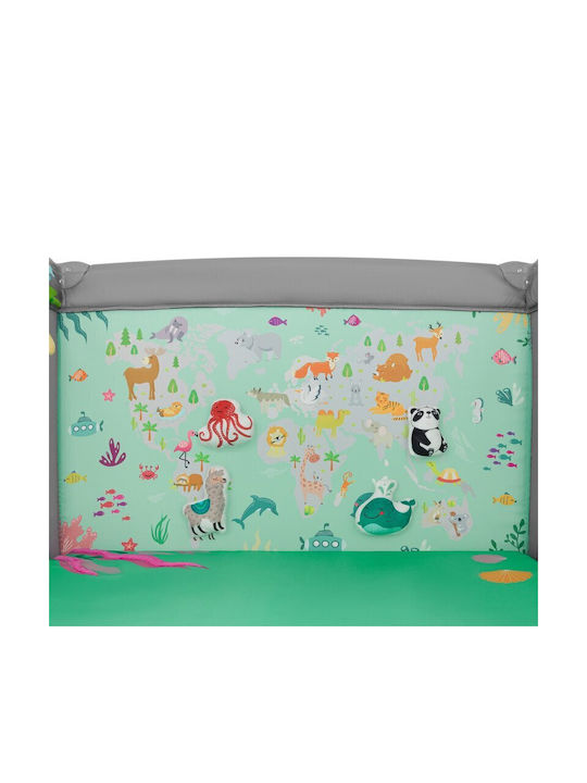 Lionelo Mille Plus Loc de Joacă cu Saltea Gri 100x100cm