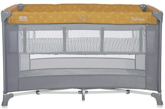 Lorelli Torino Playpen 2 Levels with Mattress Lemon Curry Floral 127x68cm