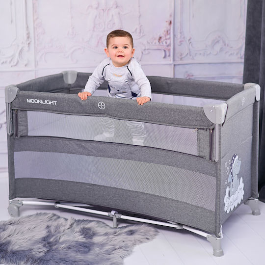 Lorelli Up & Down Flying Friends Playpen 2 Levels Beige 125x65cm