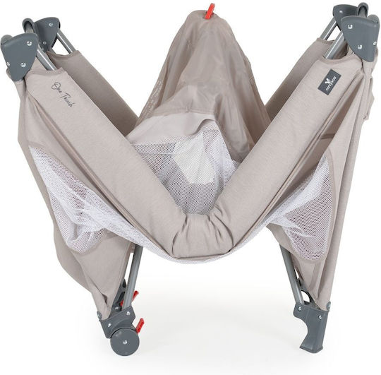 Cangaroo One Touch Кошара за игра с Матрак Сив 120x60см
