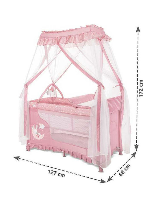 Lorelli Magic Sleep Παρκοκρέβατο 2 Επιπέδων με Στρώμα Μπλε