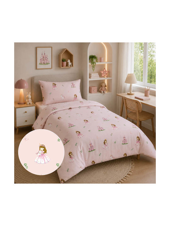 Astron Italy Set Kids Sheets Cotton Princess Princess 175x260cm 3 Pieces
