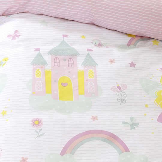 Nima Сет Единични Памучни Спални Комплекти Fairy Розови 170x255см 3 Бройки