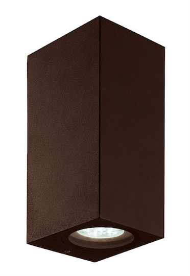 Fos me Square Wall-Mounted Outdoor Ceiling Lamp GU10 IP65 Double Beam