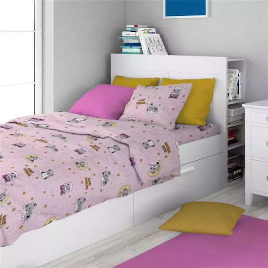 Dimcol Σετ Μονά Sweet Dreams Pink 160x240cm