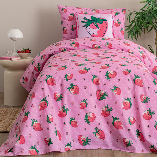 Palamaiki Kinderbettlaken Set Mit Gummizug Baumwolle Mk776 Rosa 170x260cm 3 Stück