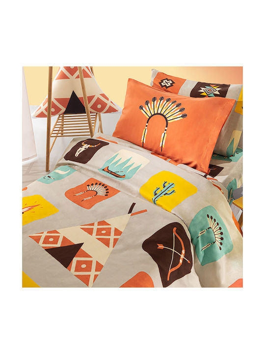 Saint Clair Комплект чаршафи Единично Памучни Indian 165x250см 3бр