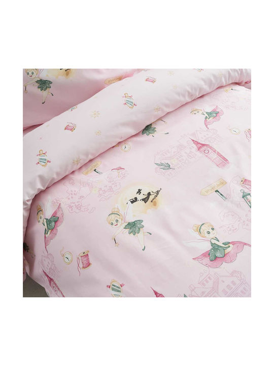 Vesta Home Σεντόνι Μονό Βαμβακερό Pixi Pink 170x260cm