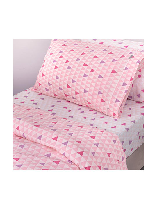 Guy Laroche Σετ Σεντόνια Μονά με Λάστιχο Βαμβακερά Two 2 Twenty Fuchsia 100x200cm 3τμχ
