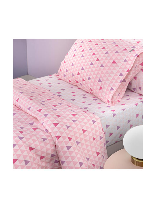 Guy Laroche Σετ Σεντόνια Μονά με Λάστιχο Βαμβακερά Two 2 Twenty Fuchsia 100x200cm 3τμχ