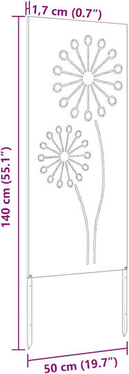 vidaXL Garden Decoration 50x1.7x140cm 876301
