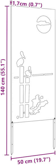 vidaXL Garden Decoration 50x1.7x140cm 876315