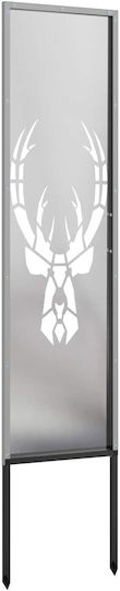 vidaXL Silver Garden Decoration from Stainless Steel 32x1.7x140cm