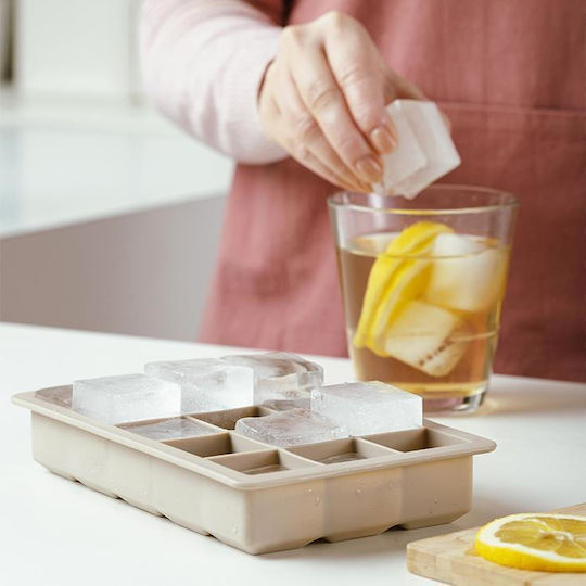 Nava Misty Ice Tray Cube Silicone 15 Slots Beige 10-111-050