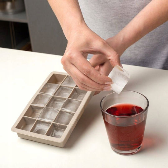 Nava Misty Ice Tray Cube Silicone 15 Slots Beige 10-111-050