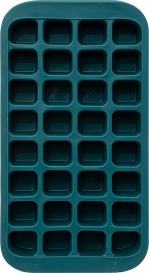 Ice Cube Mold Cube Made of Silicone 32 Slots Green 110928