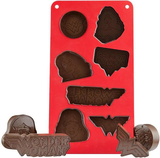 Cinereplicas DC Wonder Woman Ice Tray Plastic 7 Slots Red RS493305