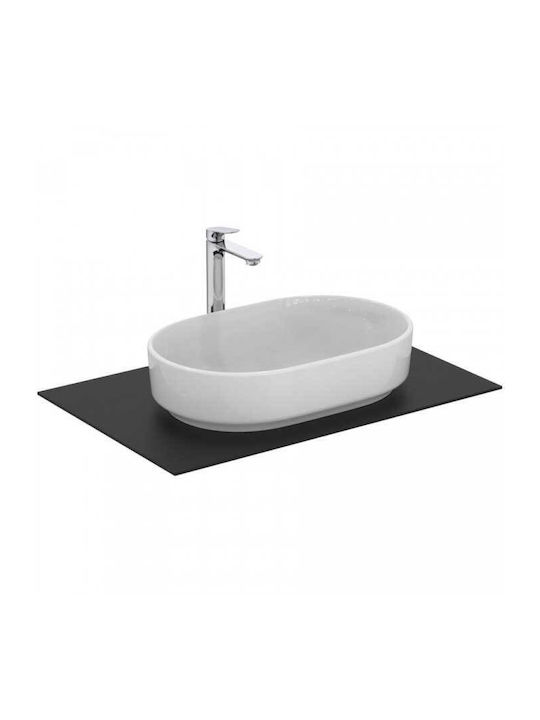 Ideal Standard I.life Einbau Badezimmerwaschbecken Porzellan 55x36x13cm Weiß Hochglanz