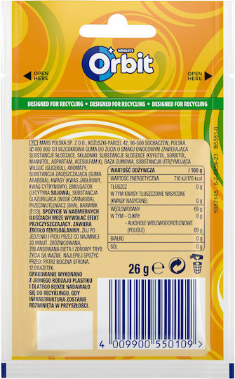 Orbit Orbit Kaugummi Ohne Zuckerzusatz 12Stück 26g