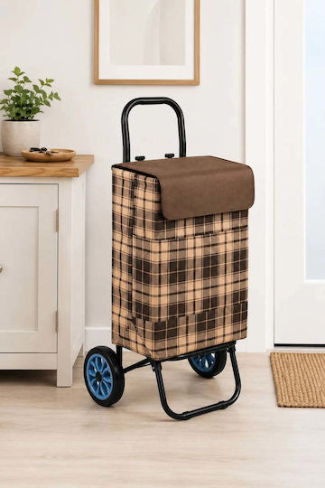 Stoff Einkaufswagen Klappbar Blau 100x30cm
