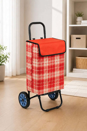 Stoff Einkaufswagen Klappbar Blau 100x30cm