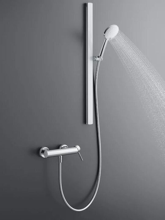 Duravit Αναμεικτική Μπαταρία Ντουζιέρας Ασημί