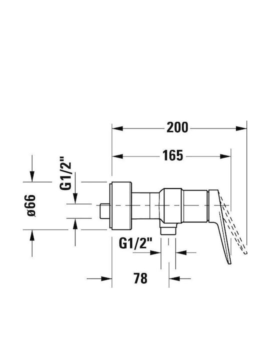 Duravit Αναμεικτική Μπαταρία Μπανιέρας Χρυσή