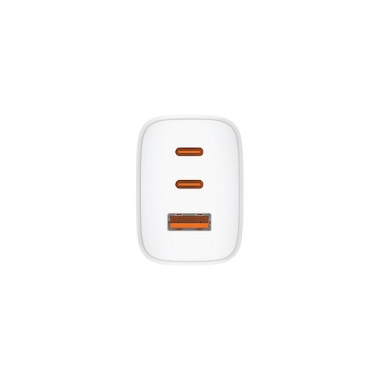 Element Зарядно Устройство GaN с USB-A Порт и 2 USB-C Порта и Кабел USB-C - USB-C 65W Power Delivery Бял (CH-450)