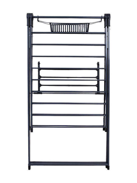 SteweHome Folding Floor Clothes Drying Rack Made of Metal with Hanging Length 19m