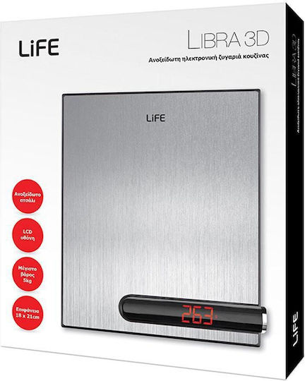 Life Ksc001 Digital Kitchen Scale Up To 5kg Inox