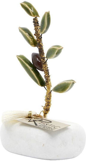 Rozos Ceramics Διακοσμητική Ελιά από Κεραμικό Υλικό 6x10cm