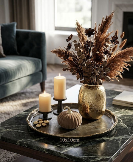 Jk Home Décor Тиква Стъкло Кадифе Кафява 10x10см Jk Home Décor Тиква Стъкло Кадифе Кафява 10x10см
