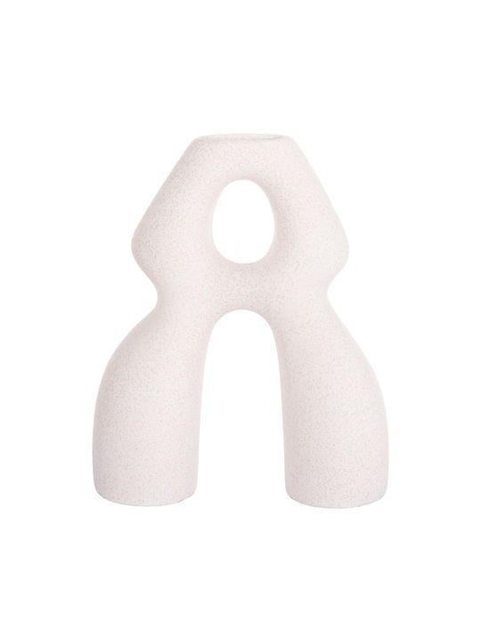 Articol decorativ din ceramică pentru masă Fb94598.01 Cristal alb-gălbui 26x9.5x29.5cm