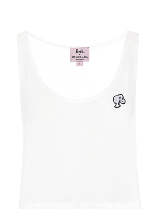 Γυναικείο Crop Top Αμάνικο Λευκο