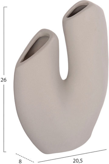Articol decorativ din ceramică pentru masă Fb94619.03 Gri Mat 20.5x8x26cm