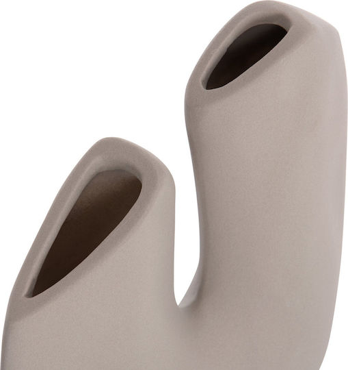 Keramik Tischdekoration Fb94619.03 Grau Matt 20,5x8x26cm