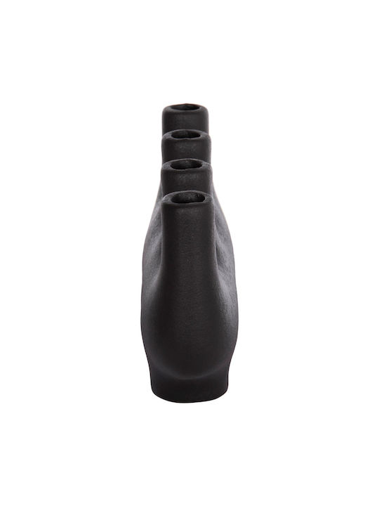 Decor ceramic de masă Fb94641.02 negru mat 21x6x13cm
