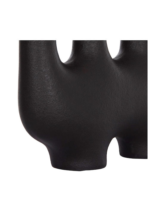Decor ceramic de masă Fb94641.02 negru mat 21x6x13cm