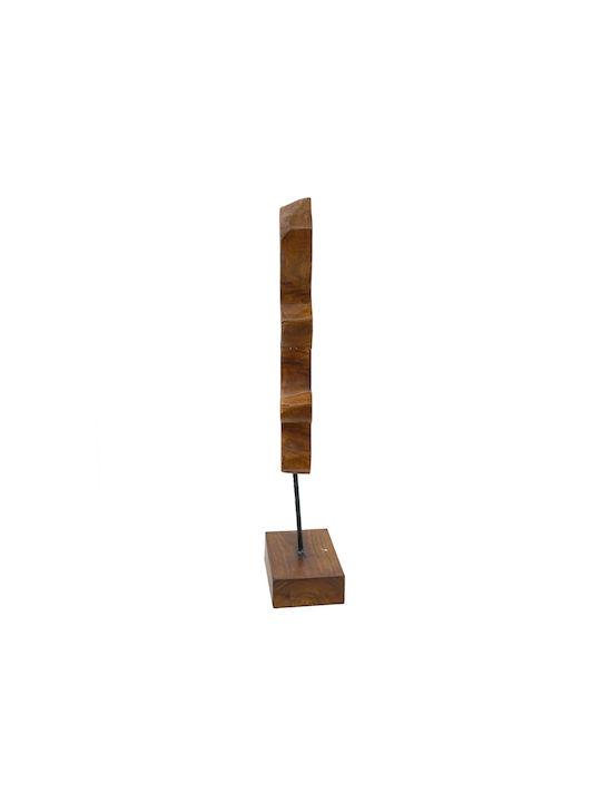 Artekko Woody Brown Decorative Sculpture Wooden Teak 55.1x15x80 Cm