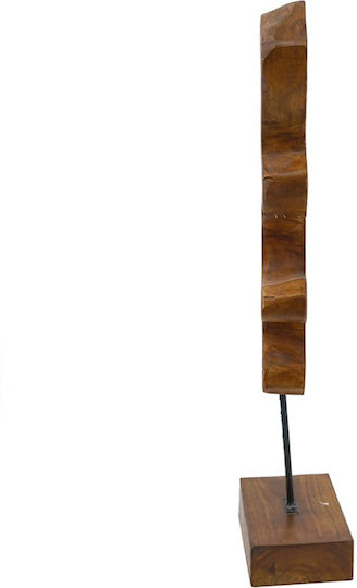 Artekko Woody Brown Decorative Sculpture Wooden Teak 55.1x15x80 Cm