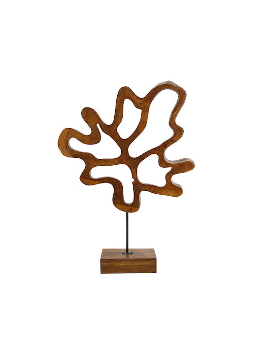 Artekko Woody Brown Decorative Sculpture Wooden Teak 55.1x15x80 Cm