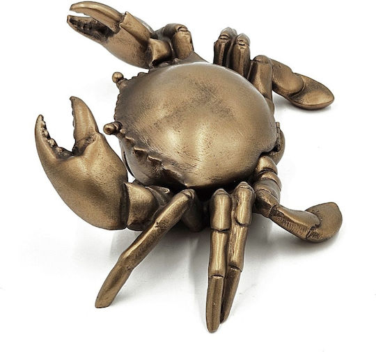 Artekko Animal Bronzé Tischdekoration Krebse Aufbewahrungsraum Polyresin 24,5x15x7,5 cm